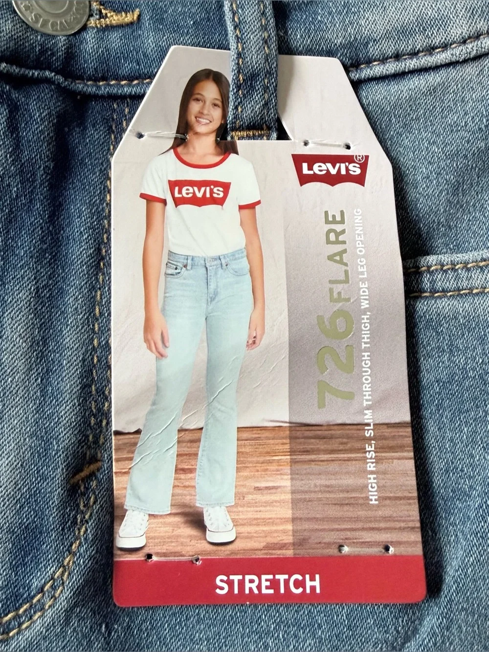 NWT Levi’s 726 Flare girls high rise jeans size 8